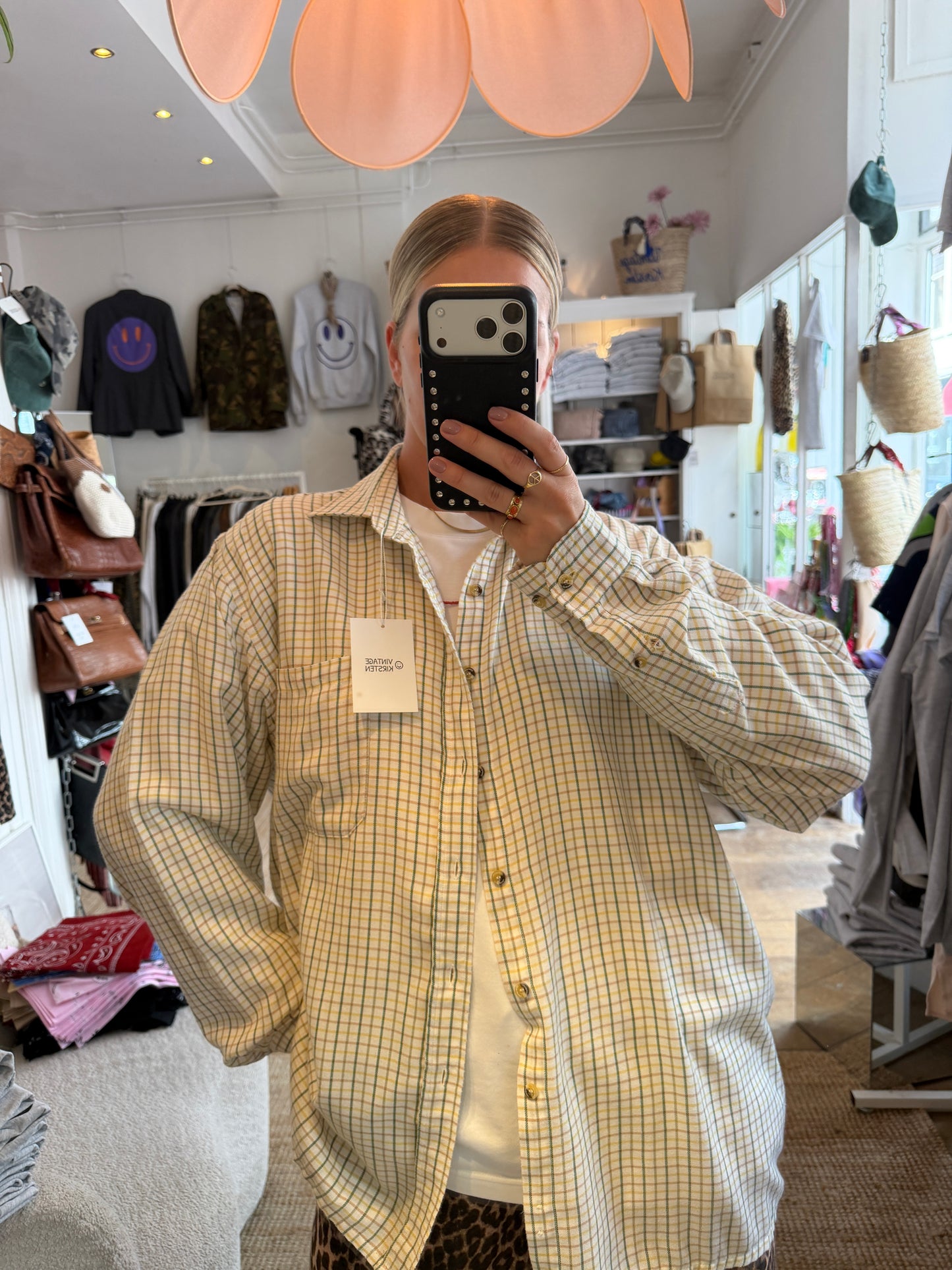Vintage oversized dad blouse ruit