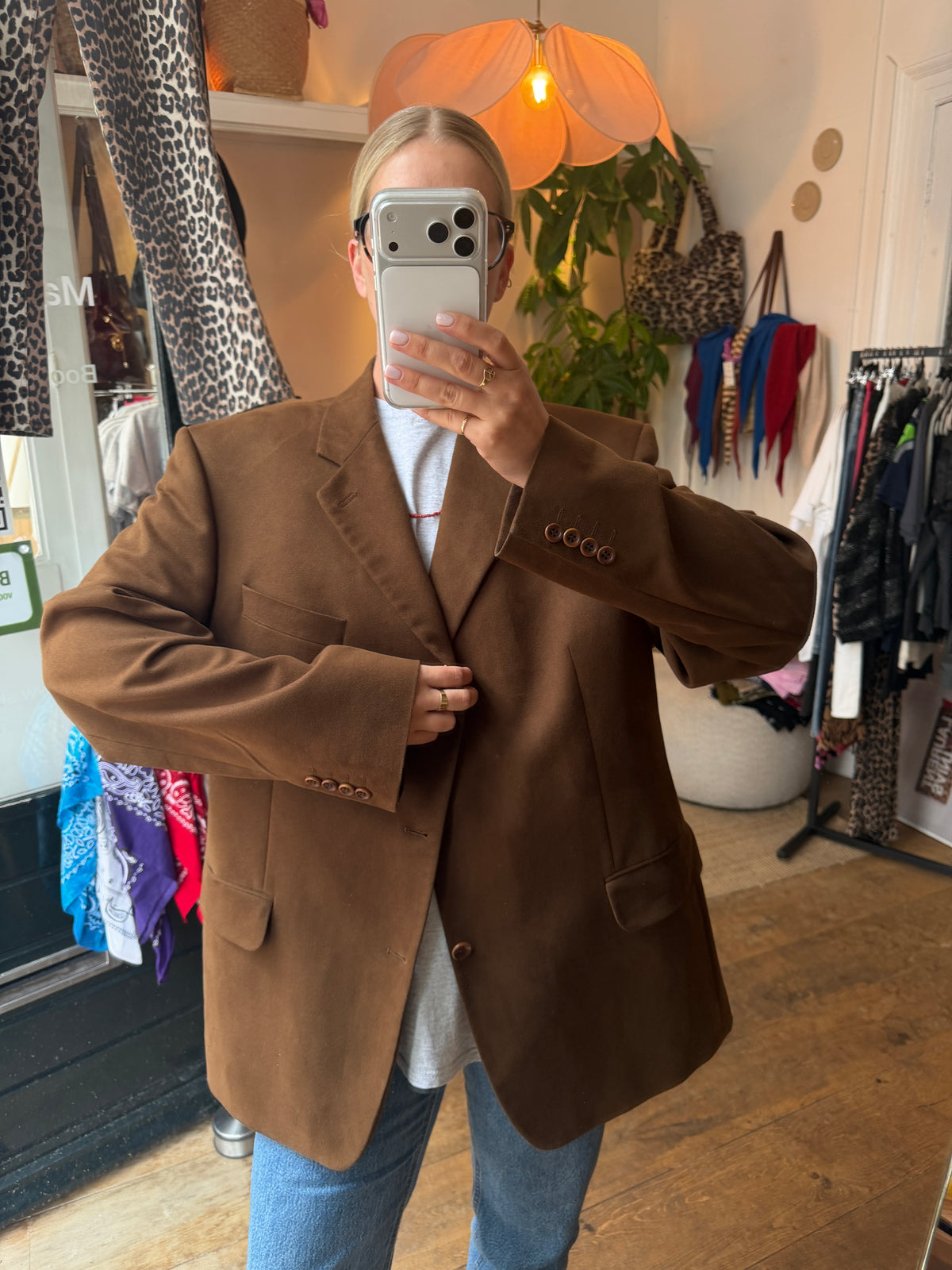 Vintage oversized blazer brown