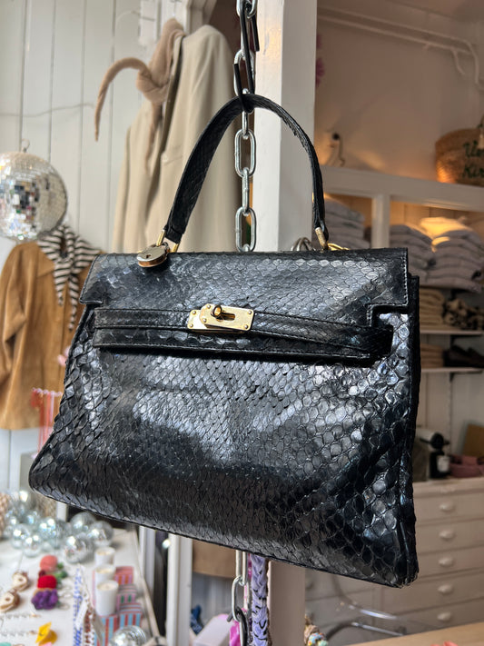 Leren aktetas snake