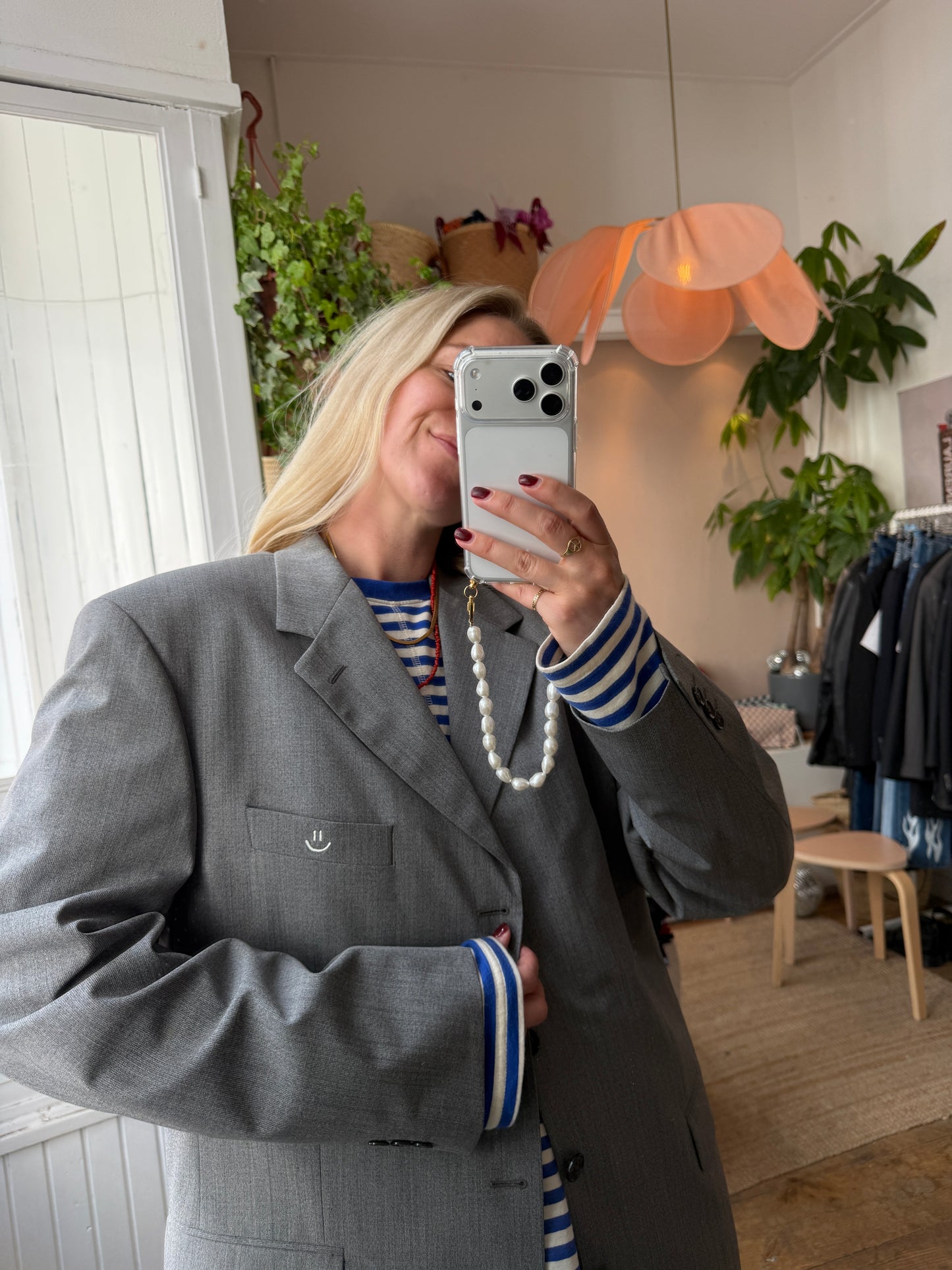 Vintage oversized grey blazer ◡̈