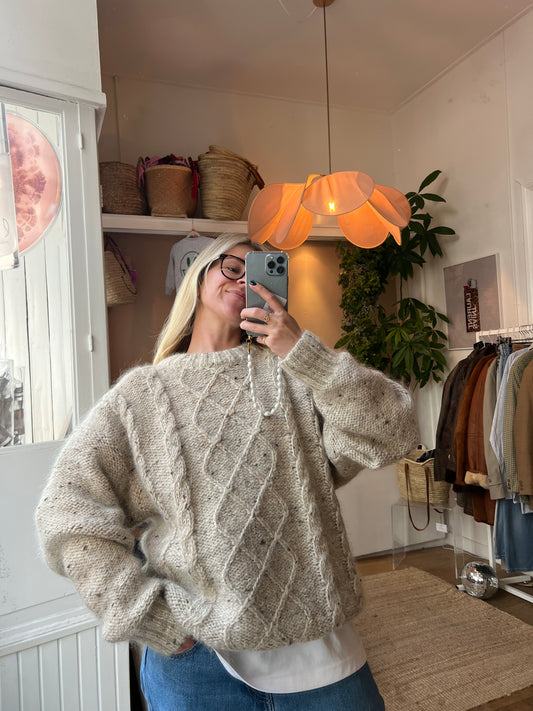 100% wollen trui crème