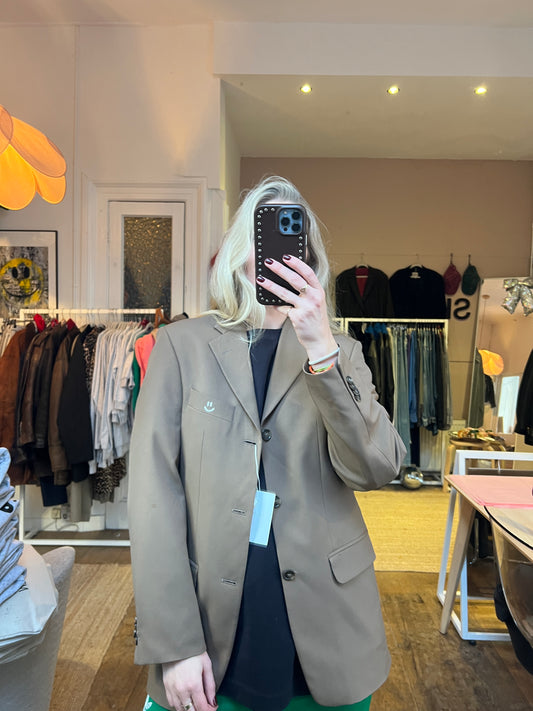 Oversized vintage blazer camel