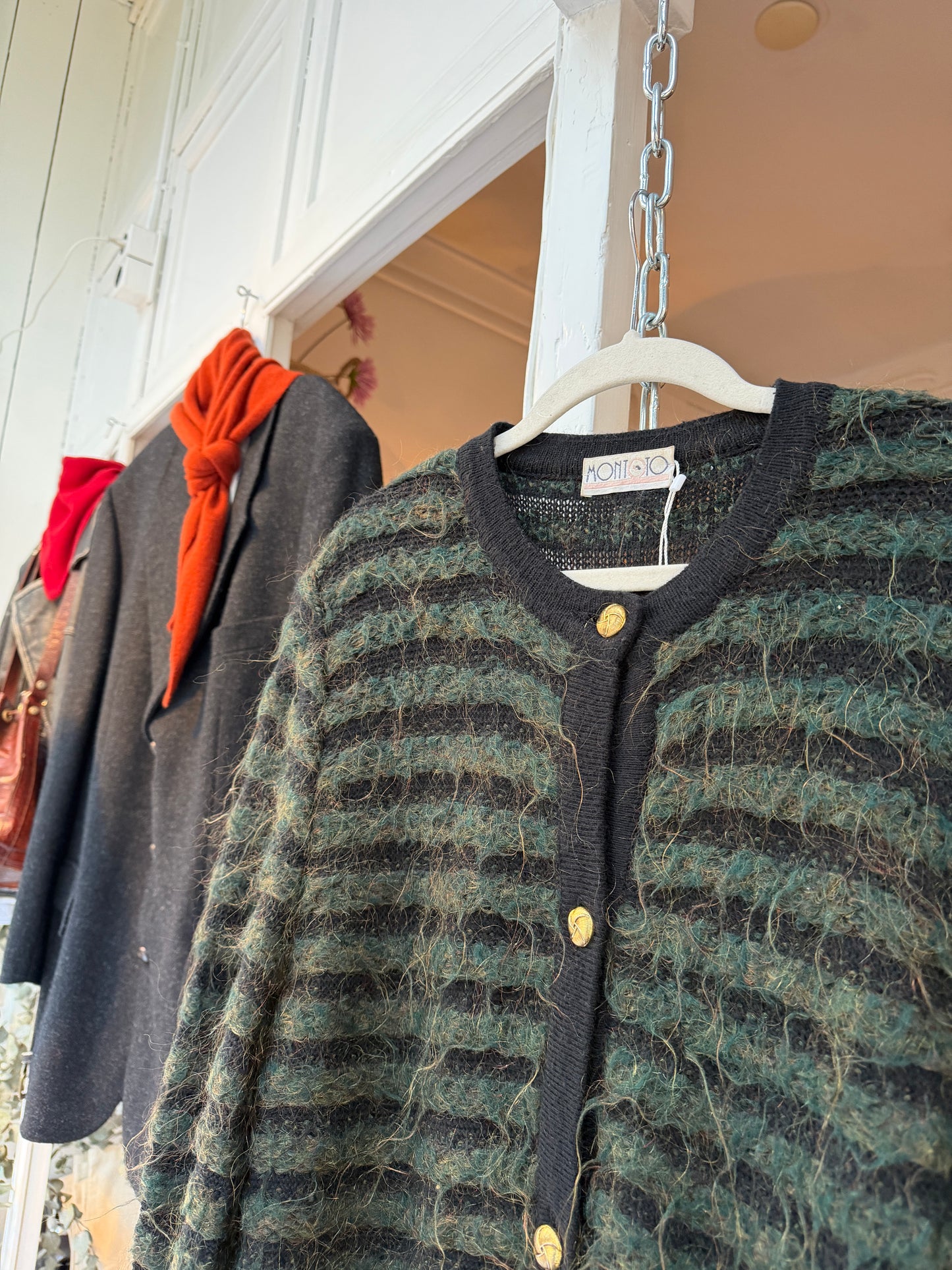 Mohair/angora groen vest
