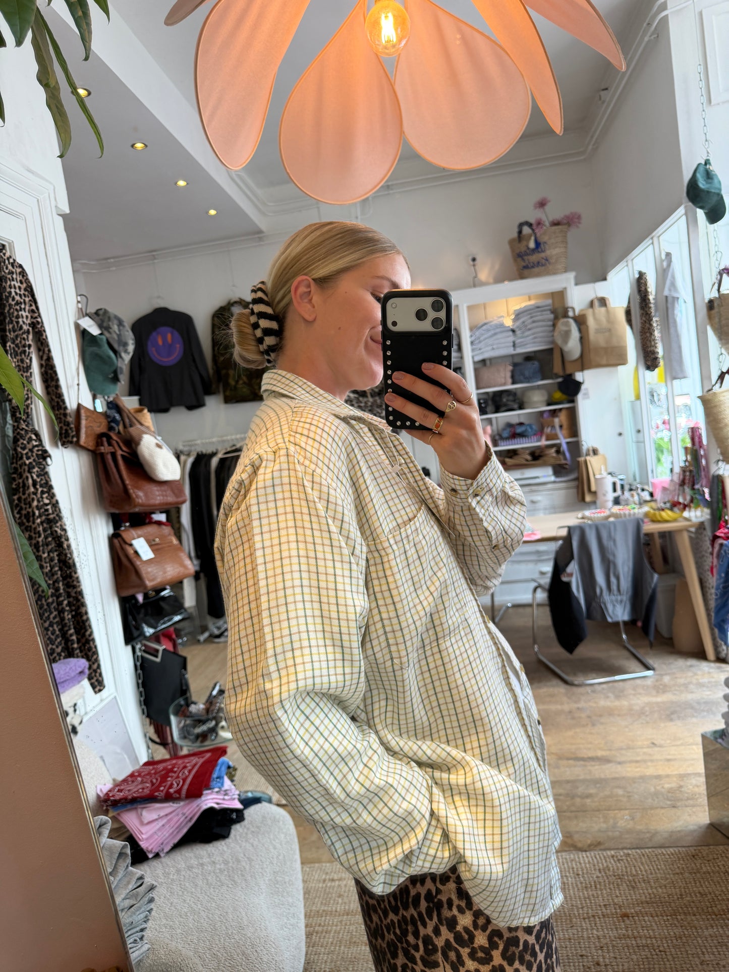Vintage oversized dad blouse ruit