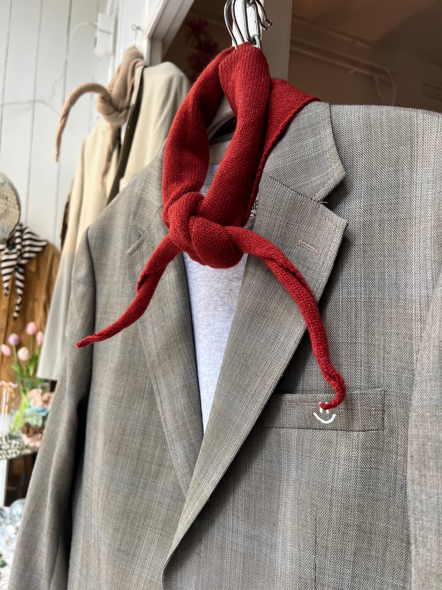 Vintage oversized blazer grijs/groen