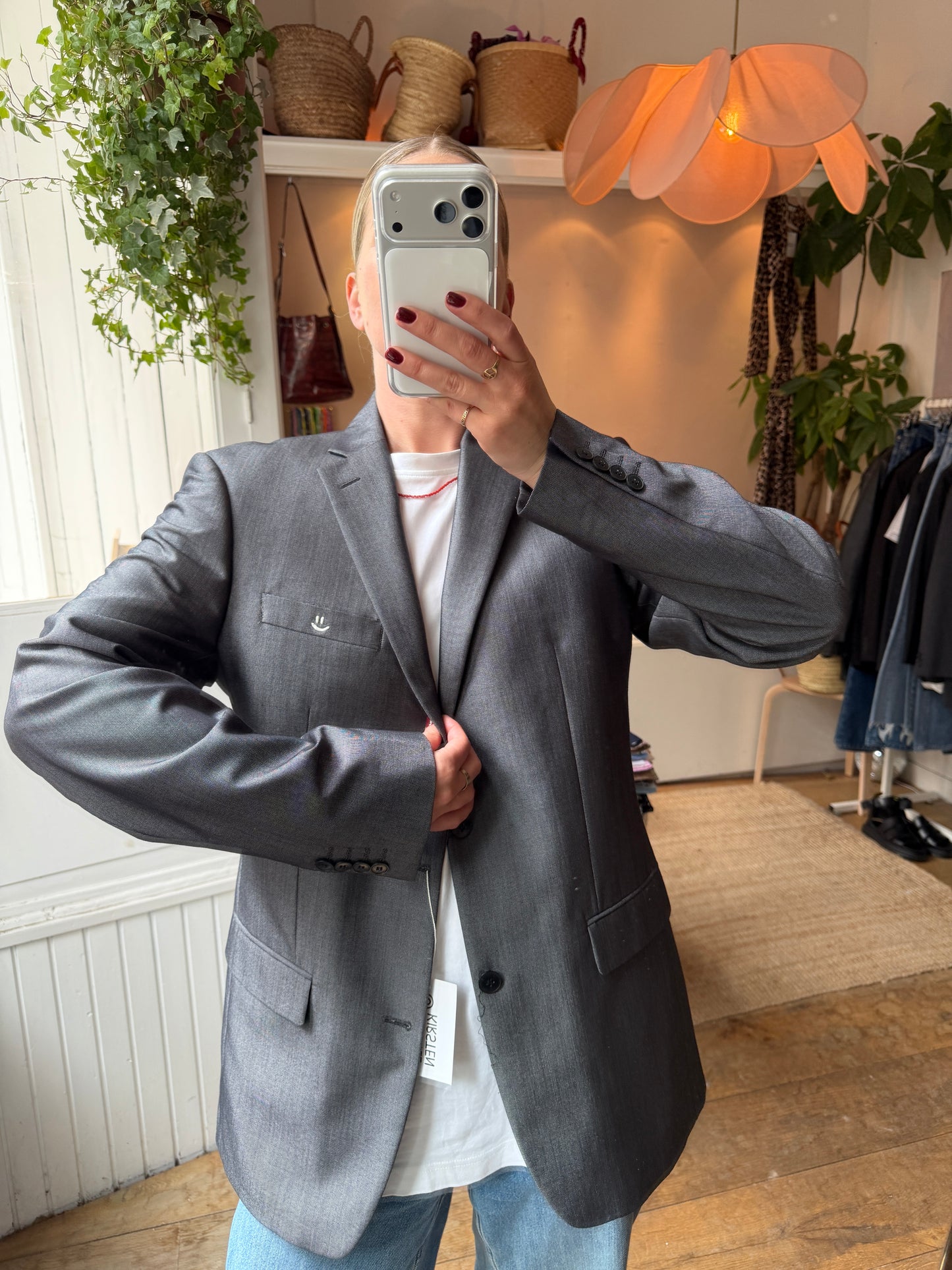 vintage oversized grey blazer ◡̈