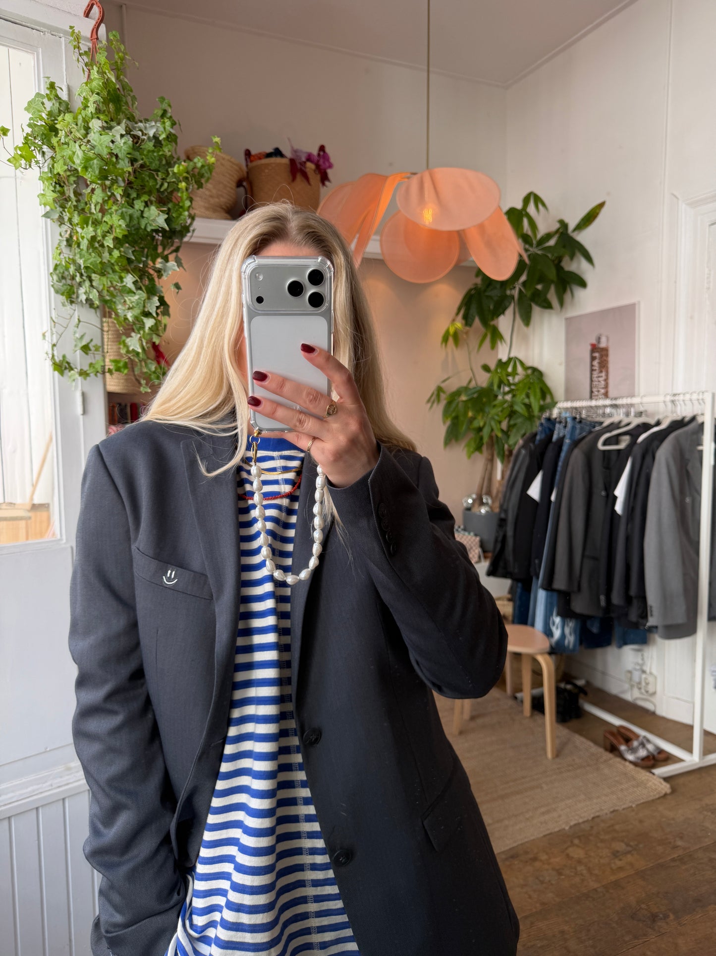 Vintage oversized dark grey blazer ◡̈