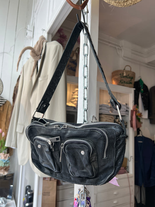 Leren nunoo bag zwart