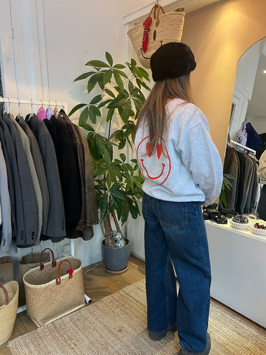 Vintage Kirsten smiley hartjes sweater