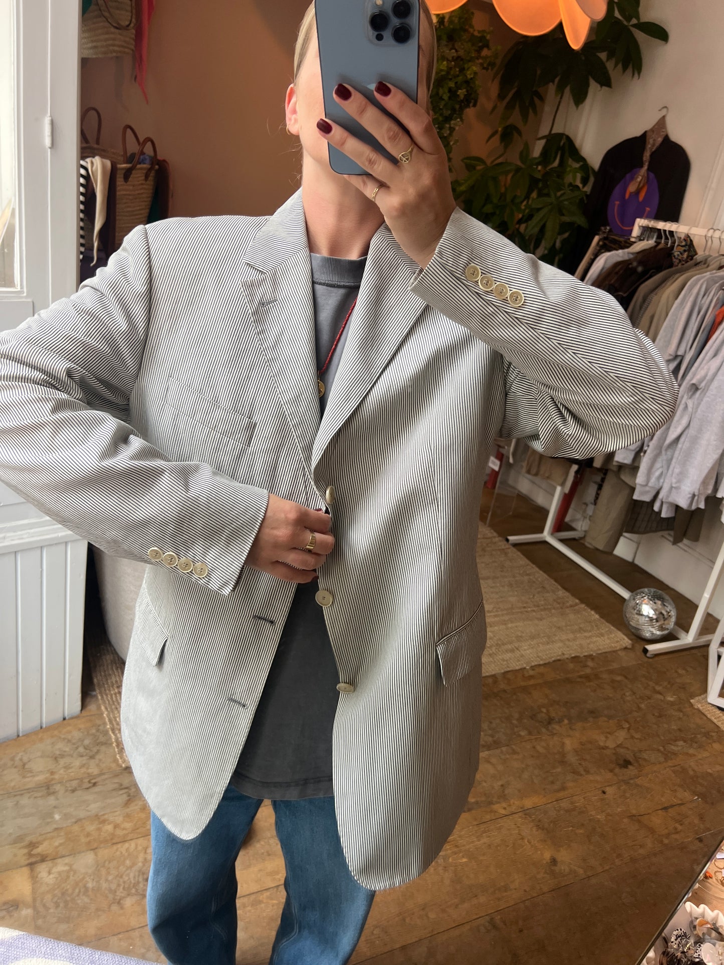 Vintage oversized blazer stripes