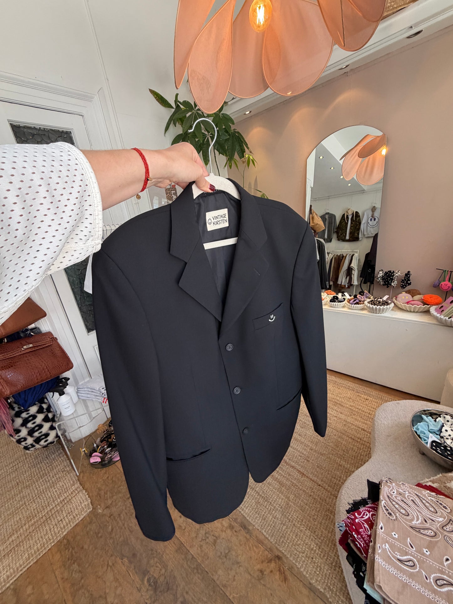 Vintage oversized zwarte blazer ◡̈
