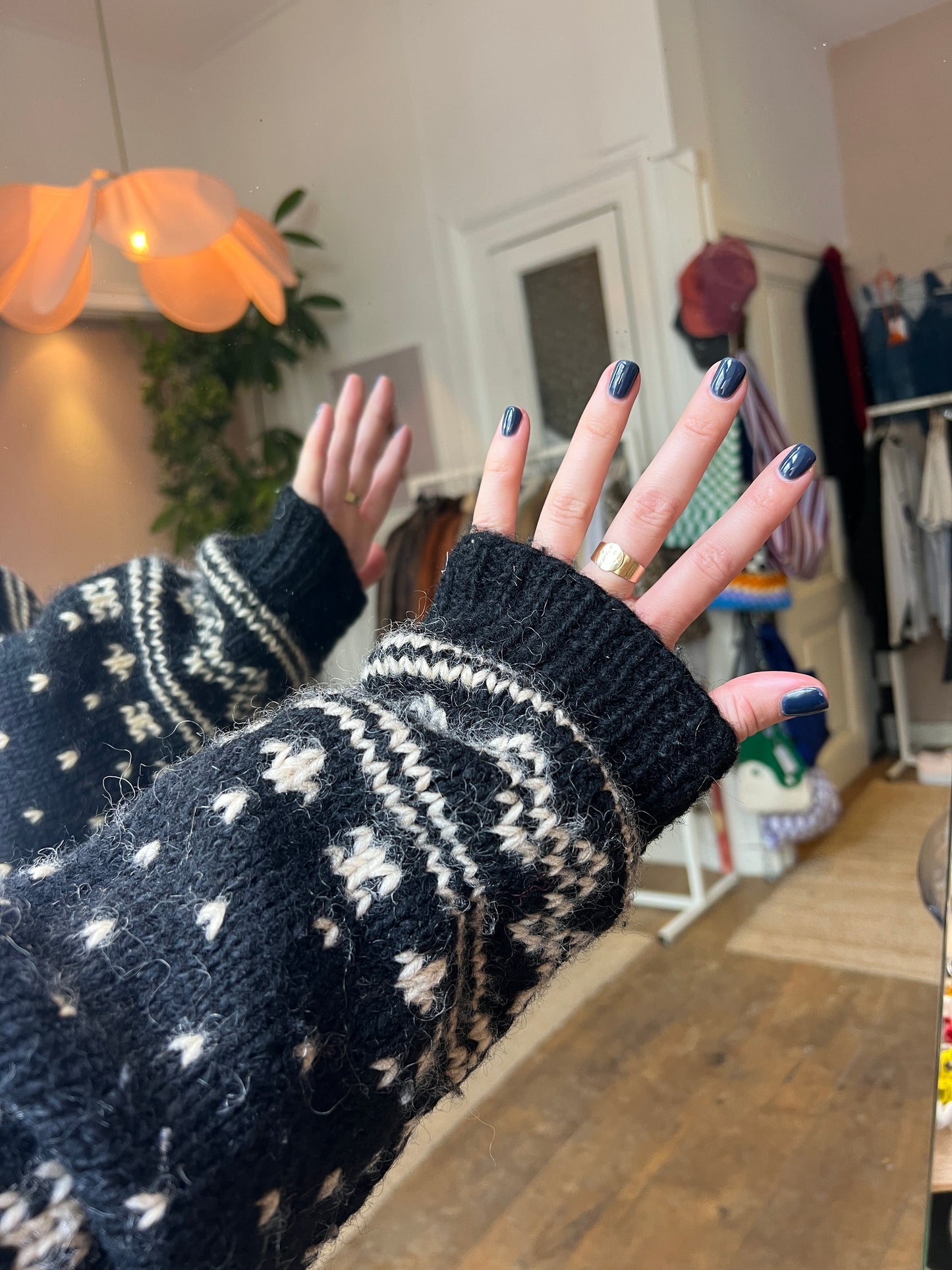 100% wollen yin yang trui