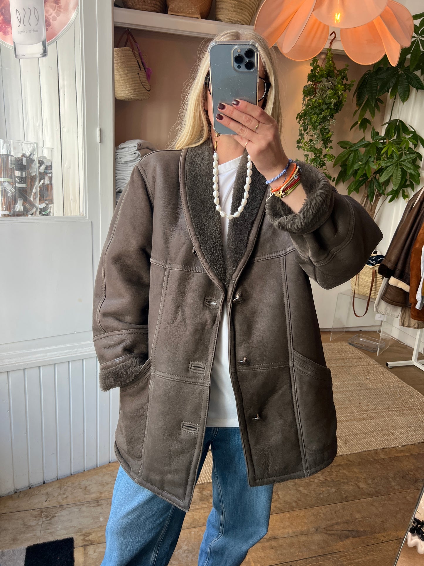 Vintage shearling lammy coat