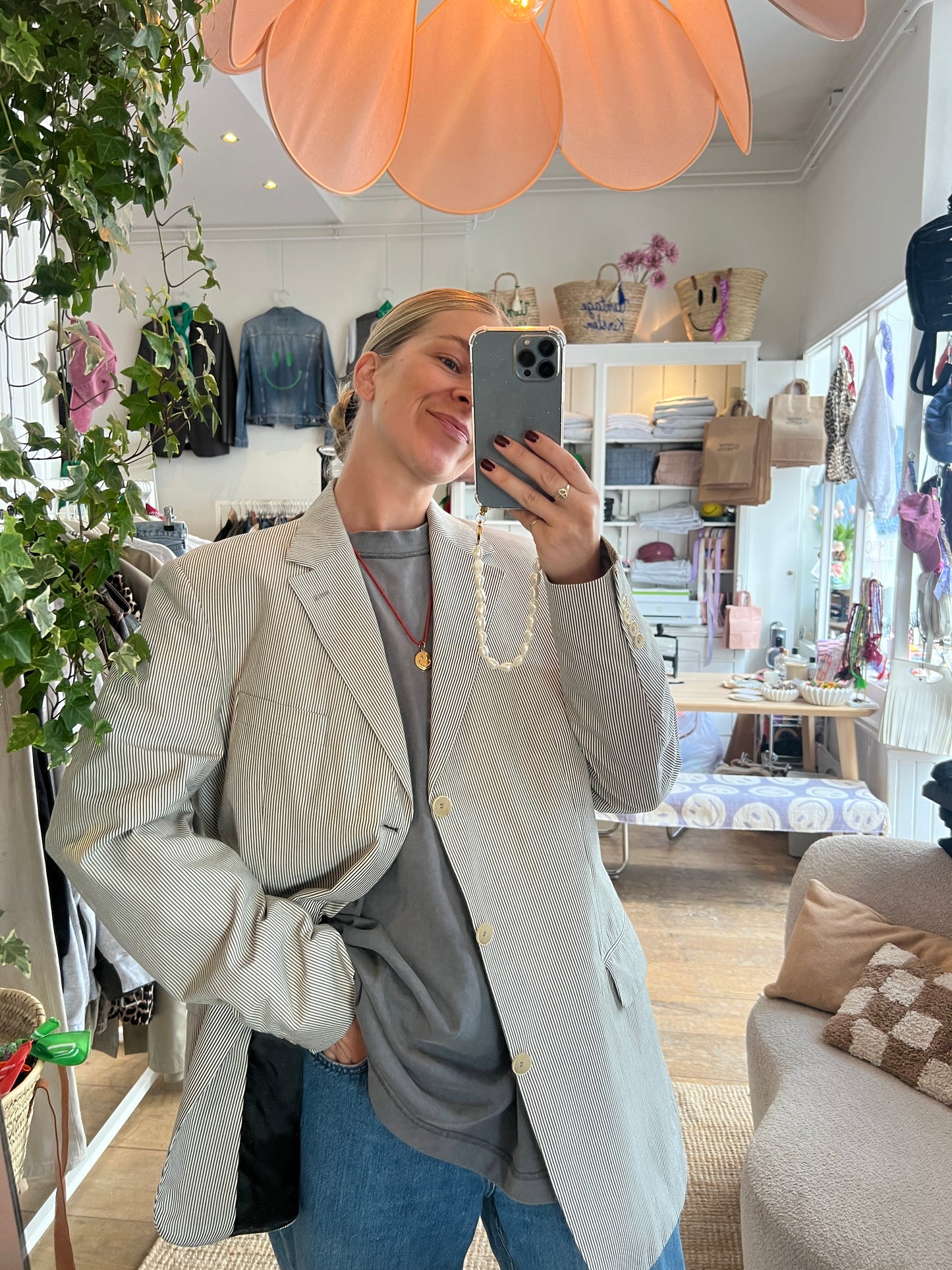 Vintage oversized blazer stripes