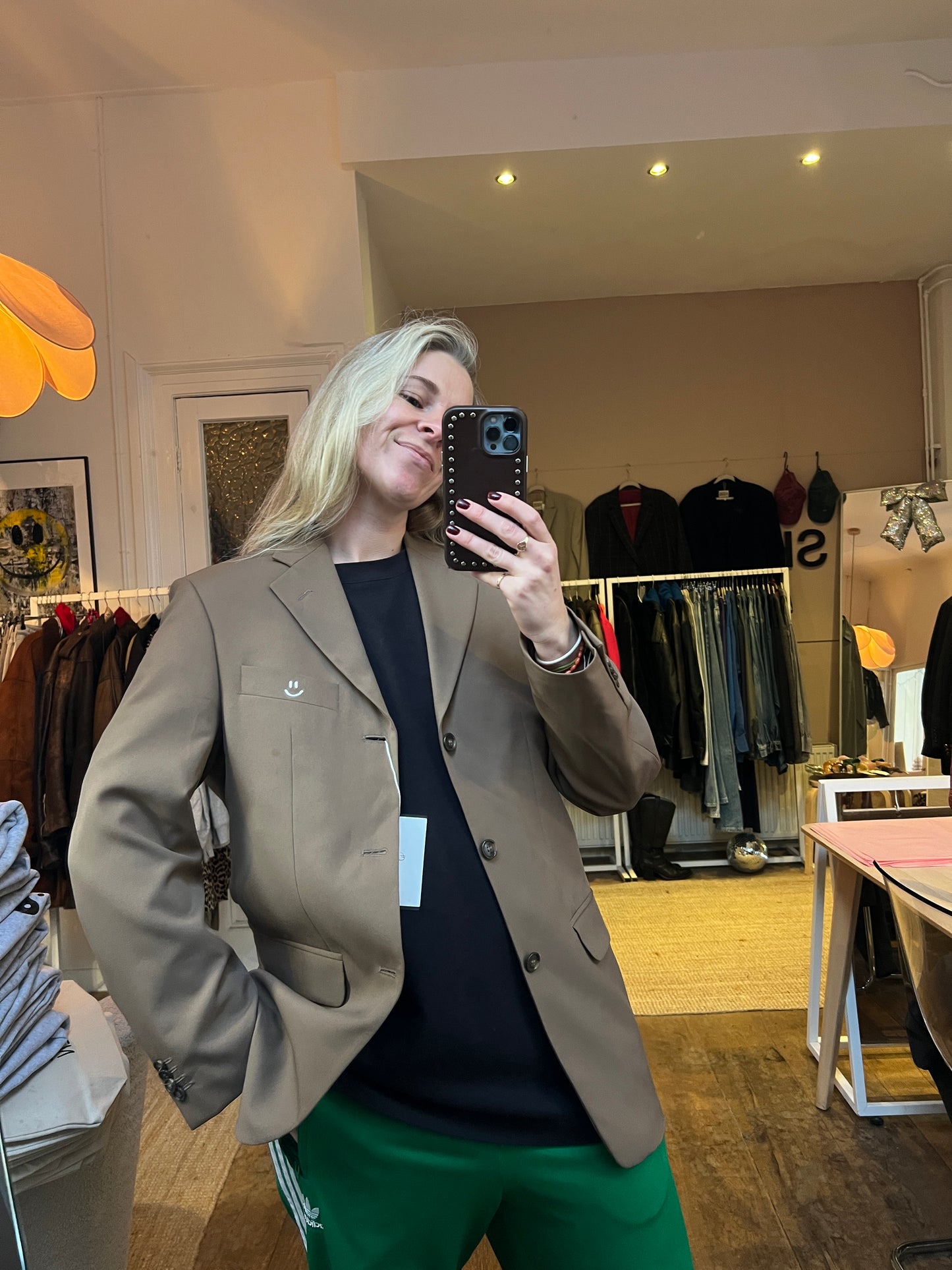 Oversized vintage blazer camel