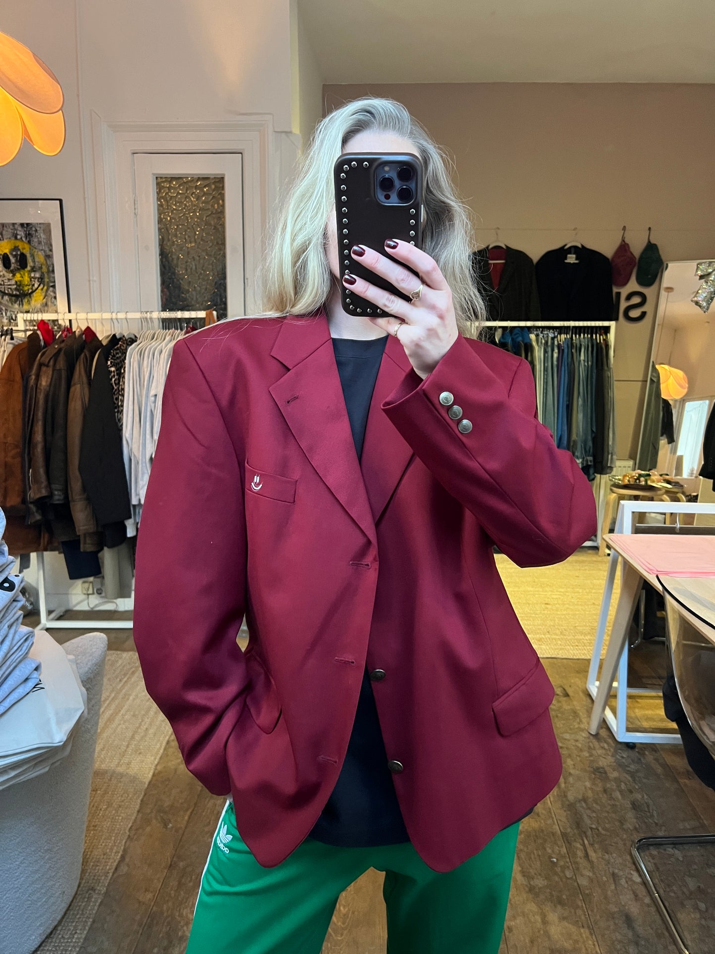 Vintage oversized red blazer