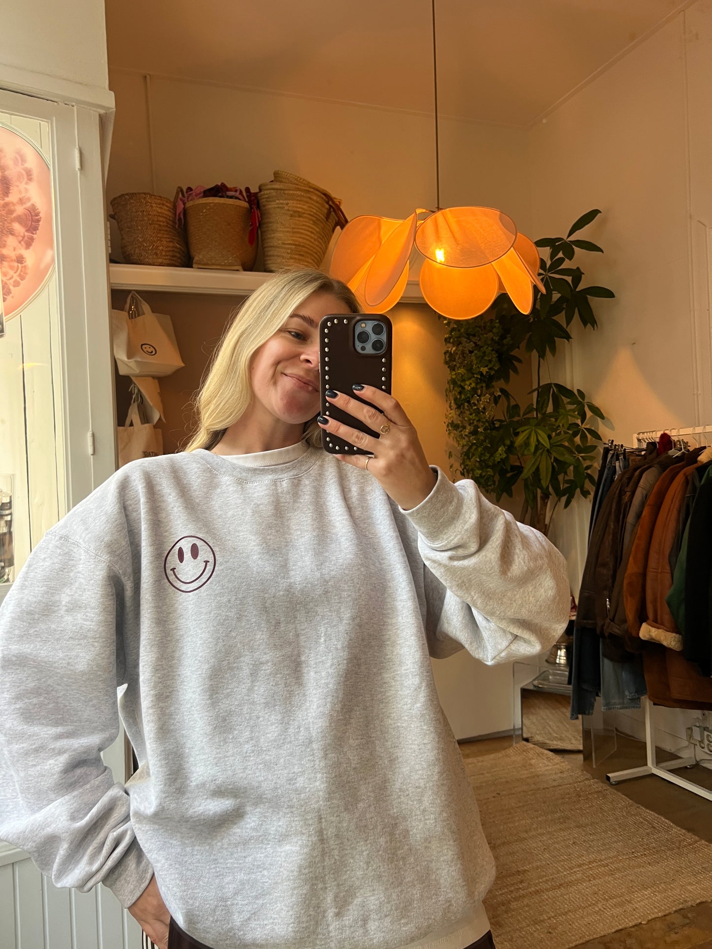 Vintage Kirsten smiley sweater burgundy/brown