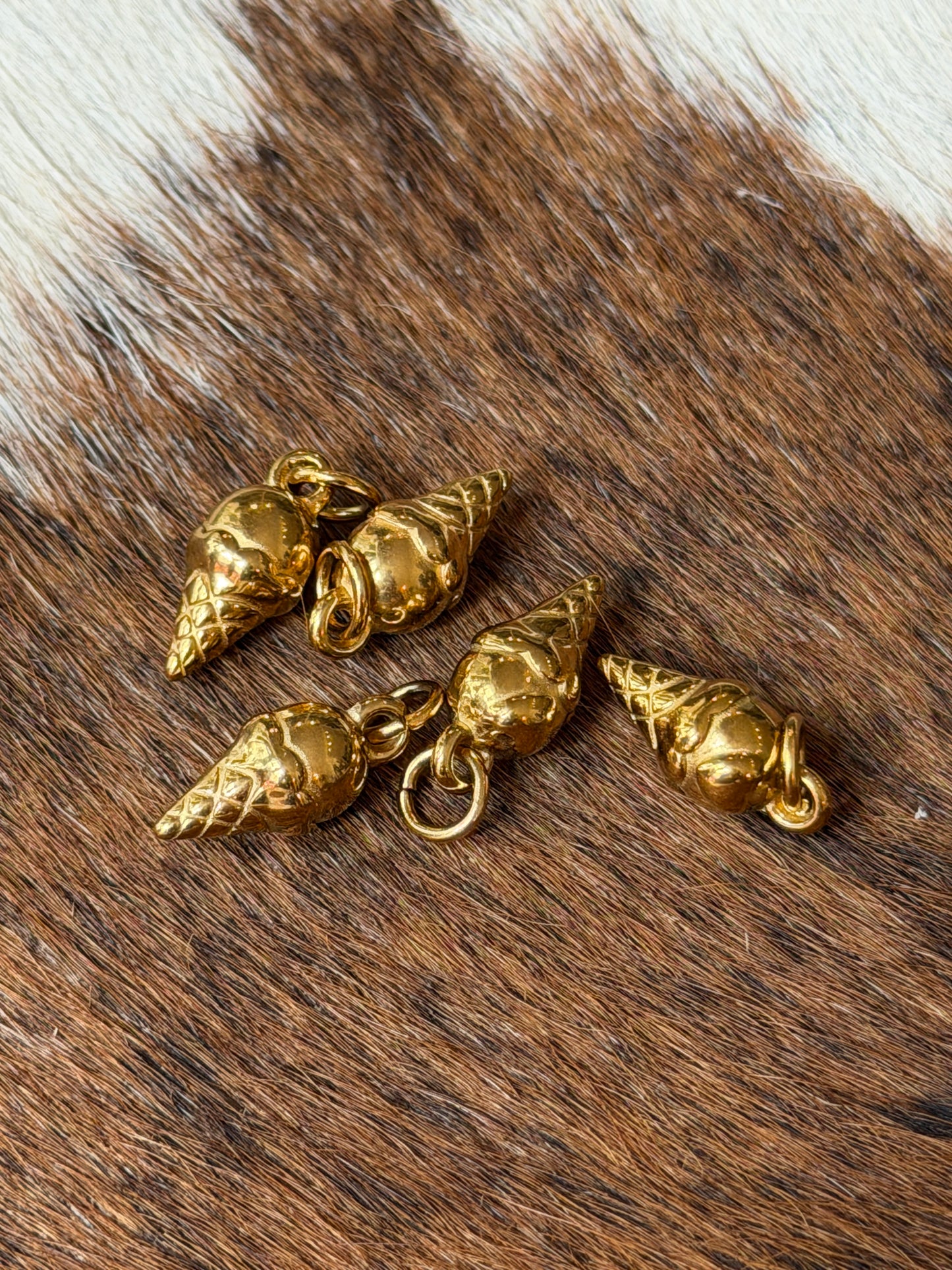 Ice cream gold pendant