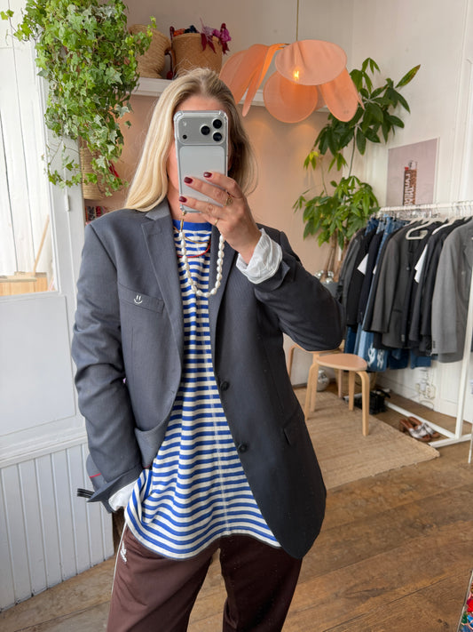 Vintage oversized dark grey blazer ◡̈
