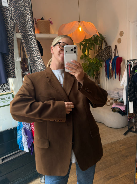 Vintage oversized blazer brown