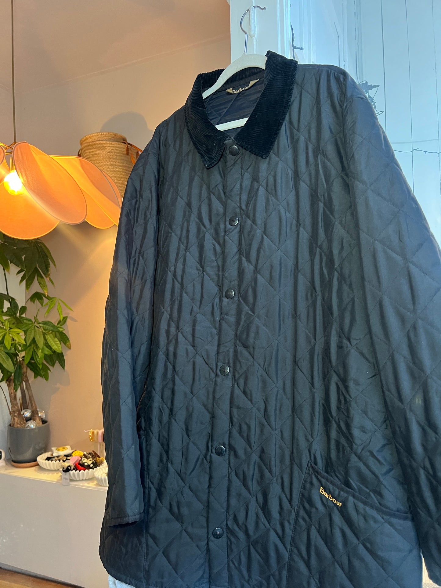 Barbour guilted jack zwart