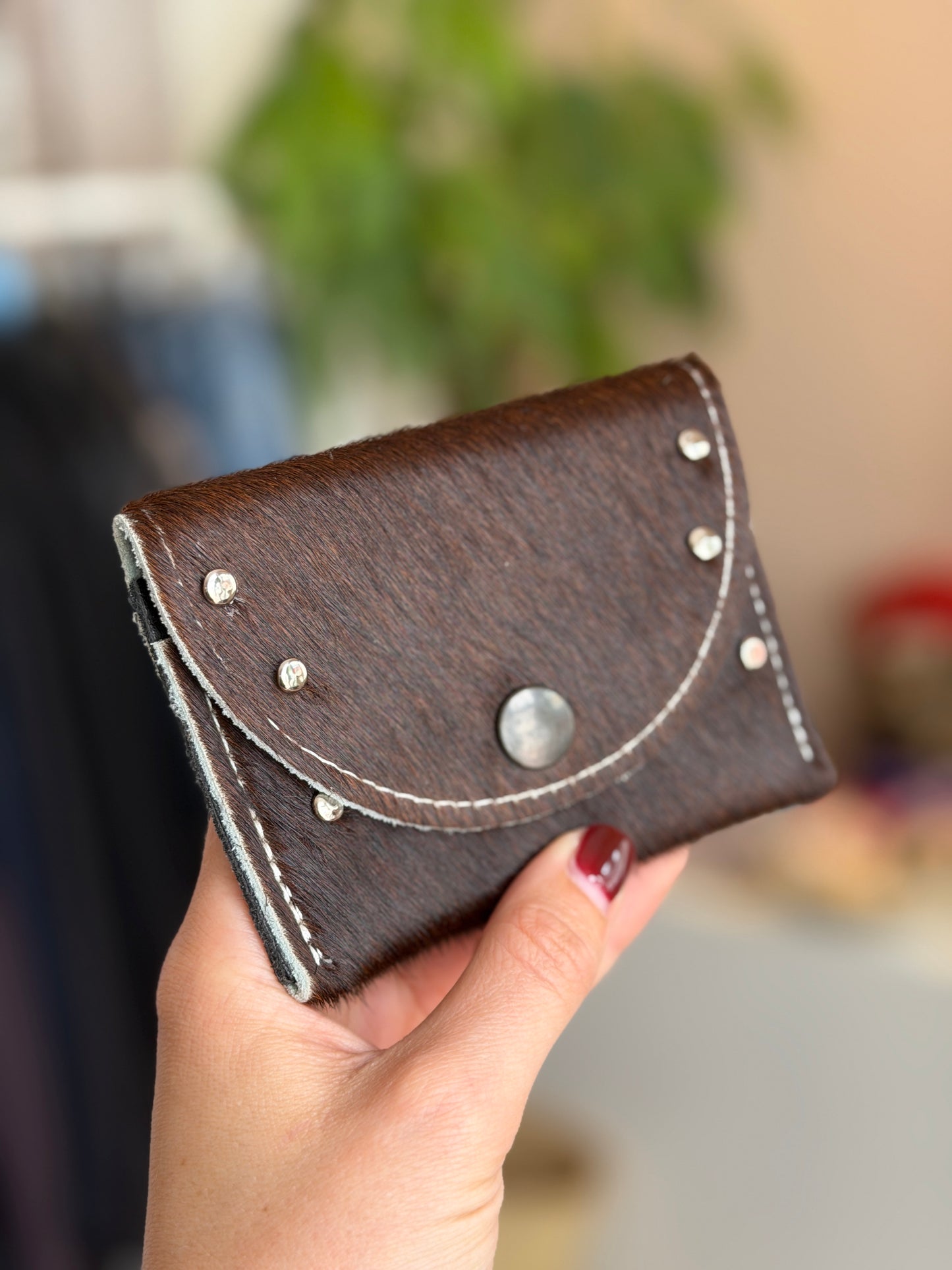 Cow studs wallet
