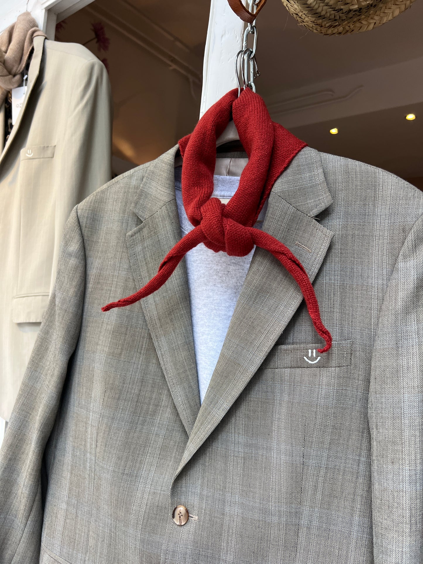 Vintage oversized blazer grijs/groen