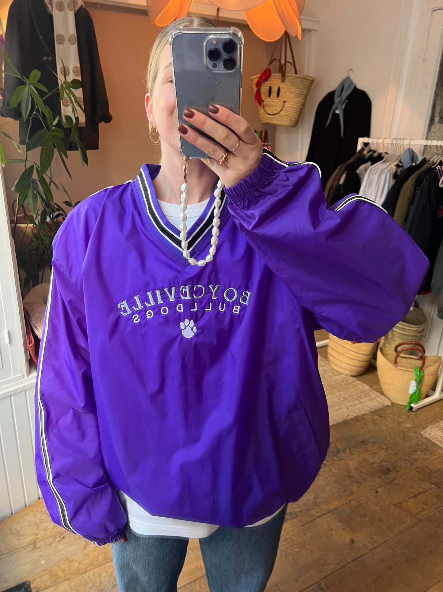 Vintage windbreaker purple