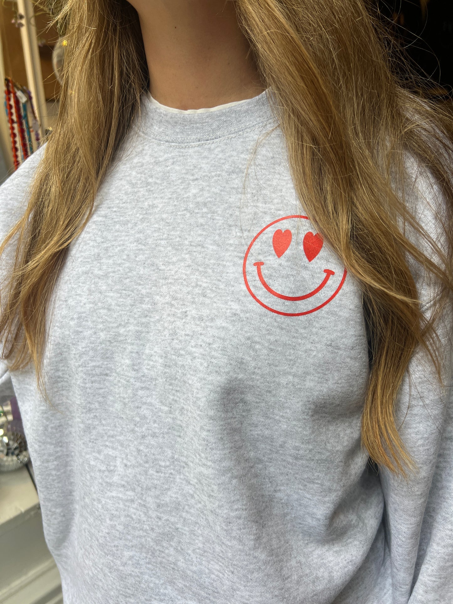 Vintage Kirsten smiley hartjes sweater