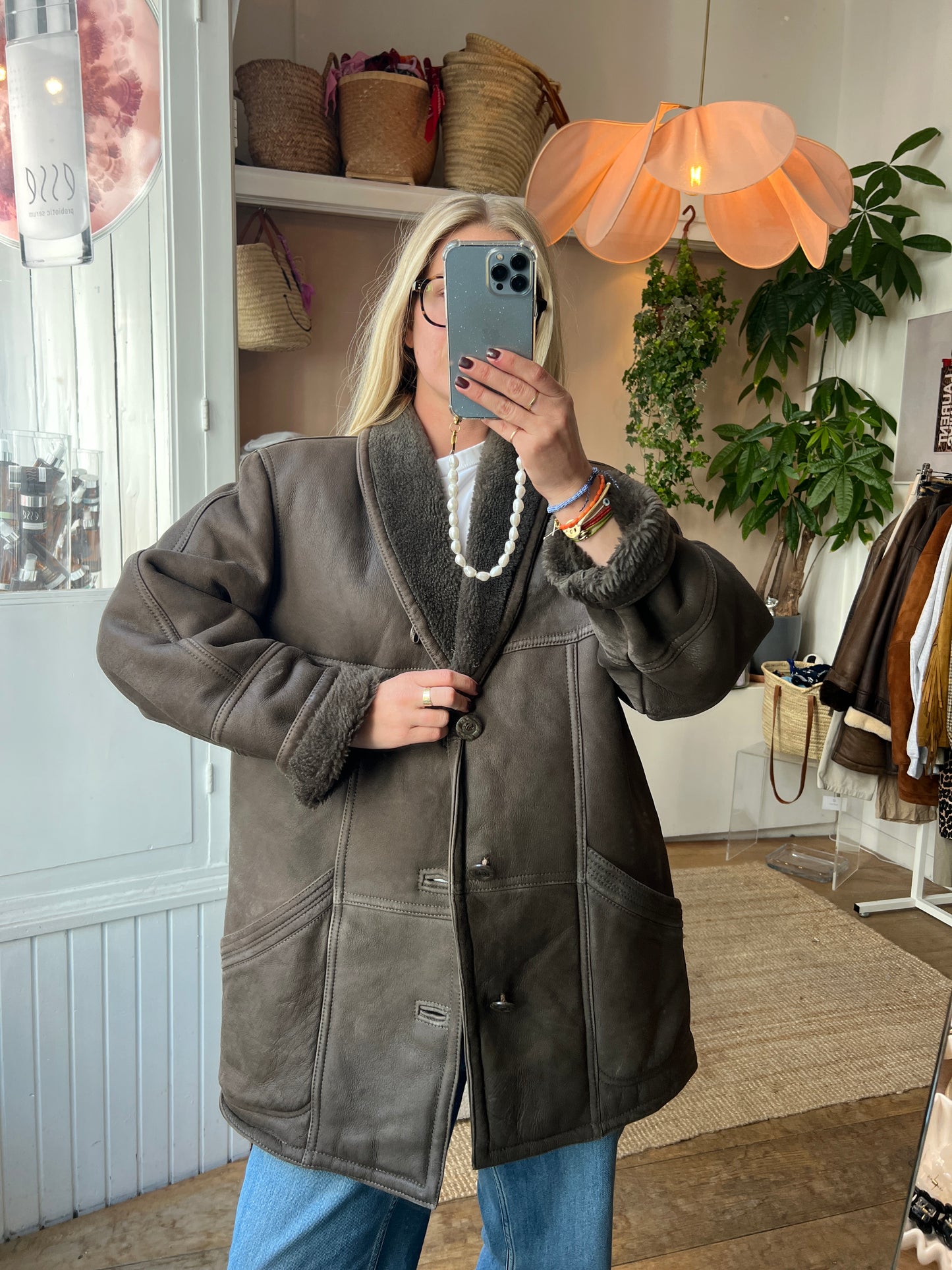 Vintage shearling lammy coat