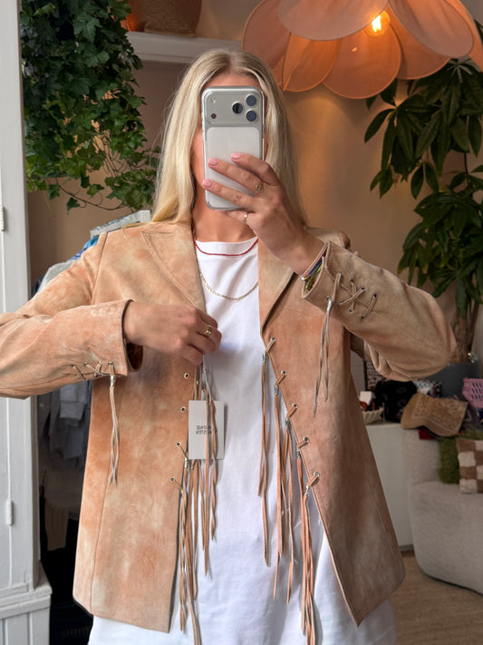 Vintage suede fringe jack