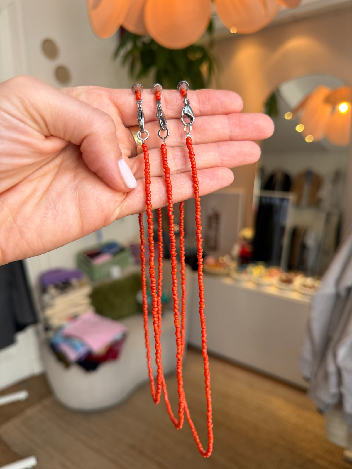 Vintage bloedkoraal ketting