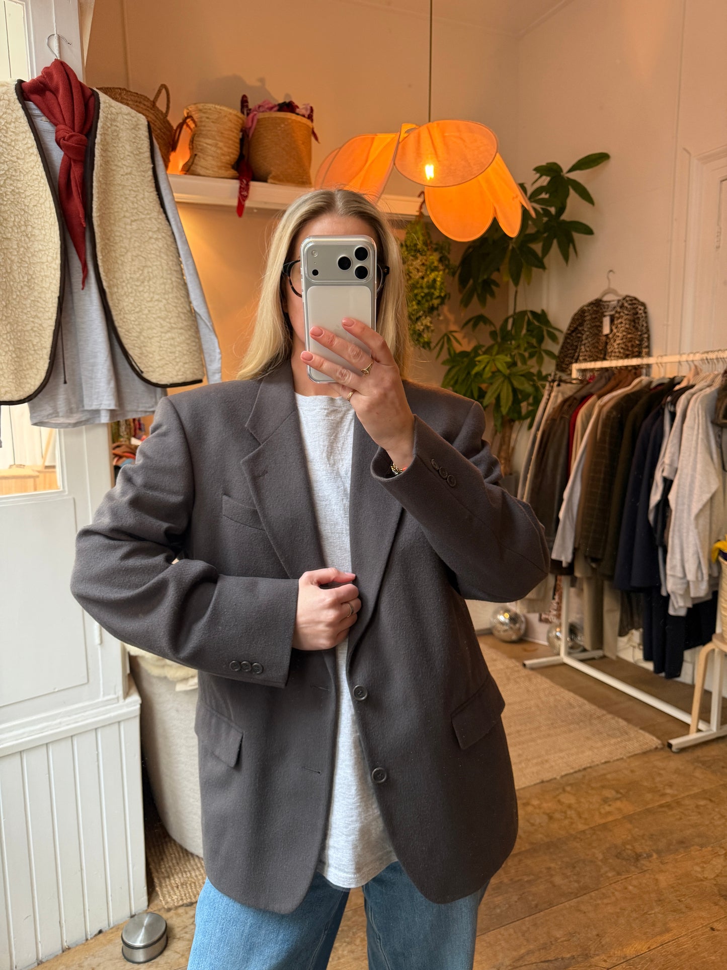 Vintage oversized blazer cashmere/wol