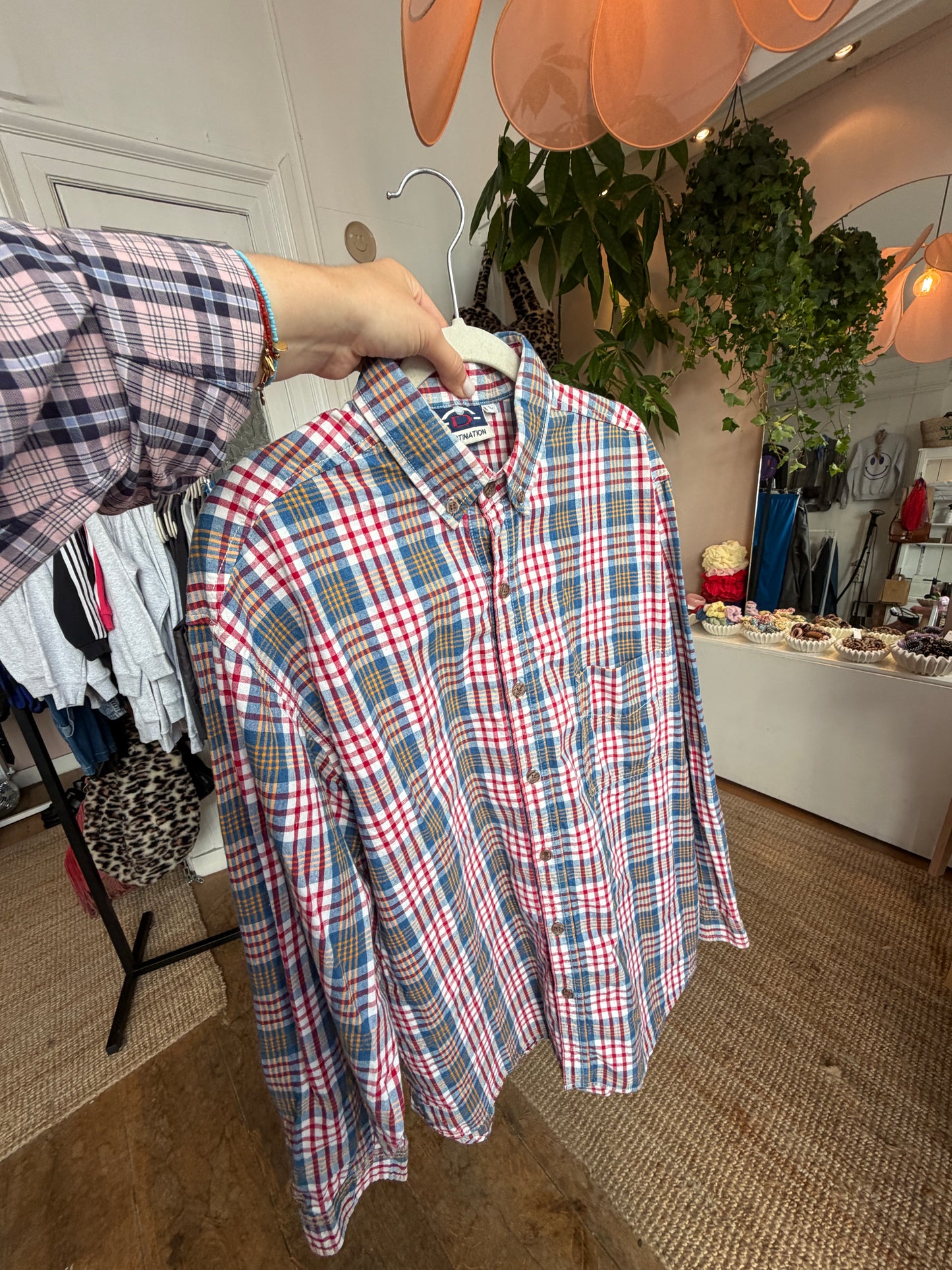 Vintage checked blouse