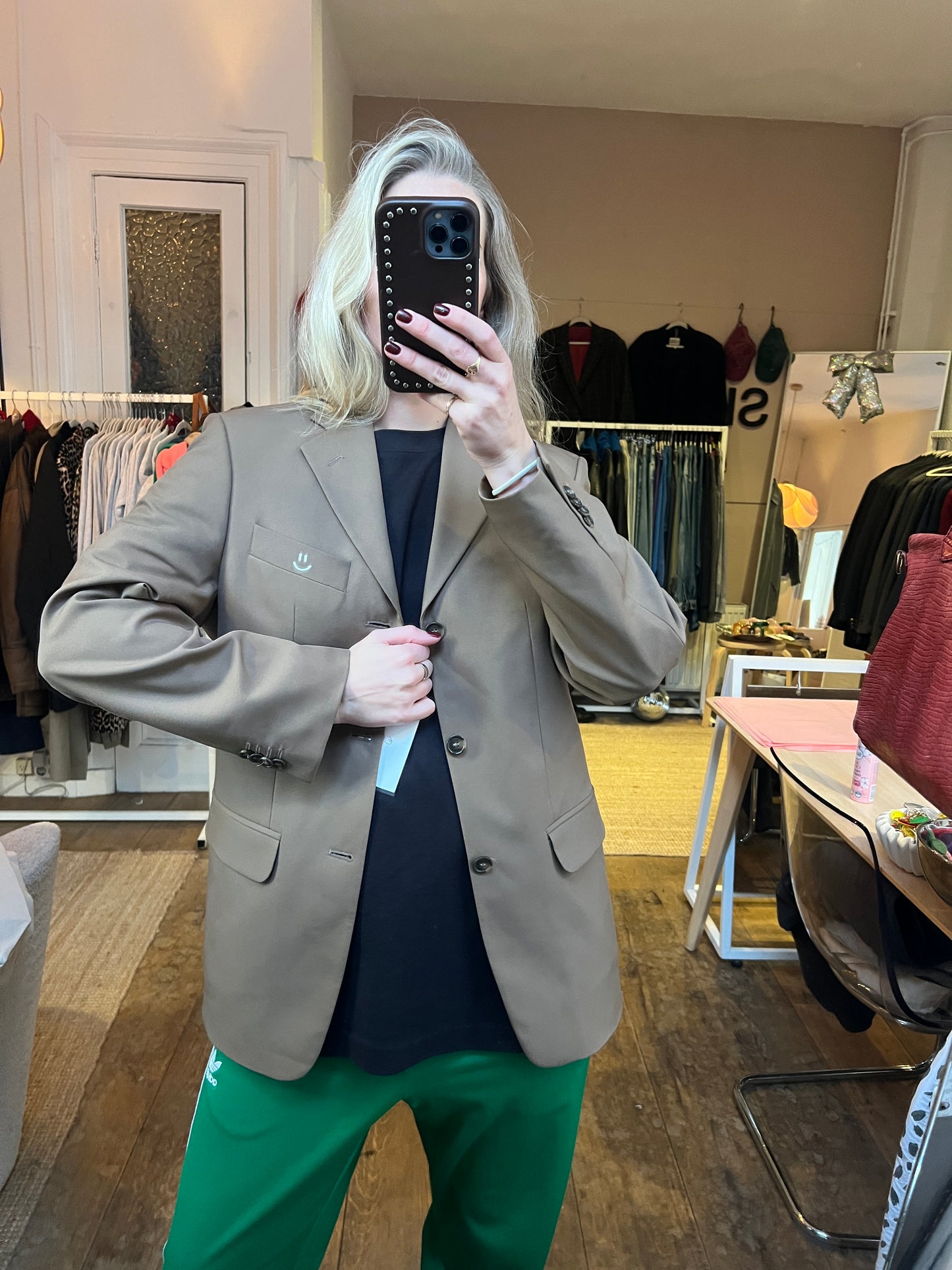 Oversized vintage blazer camel