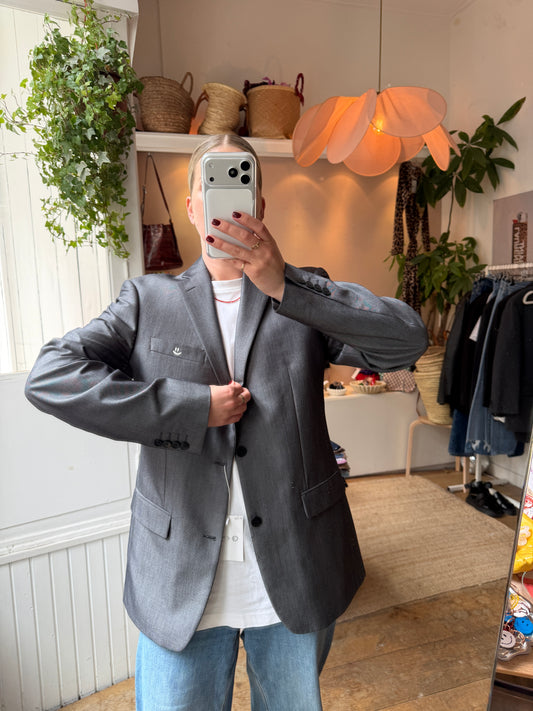 vintage oversized grey blazer ◡̈