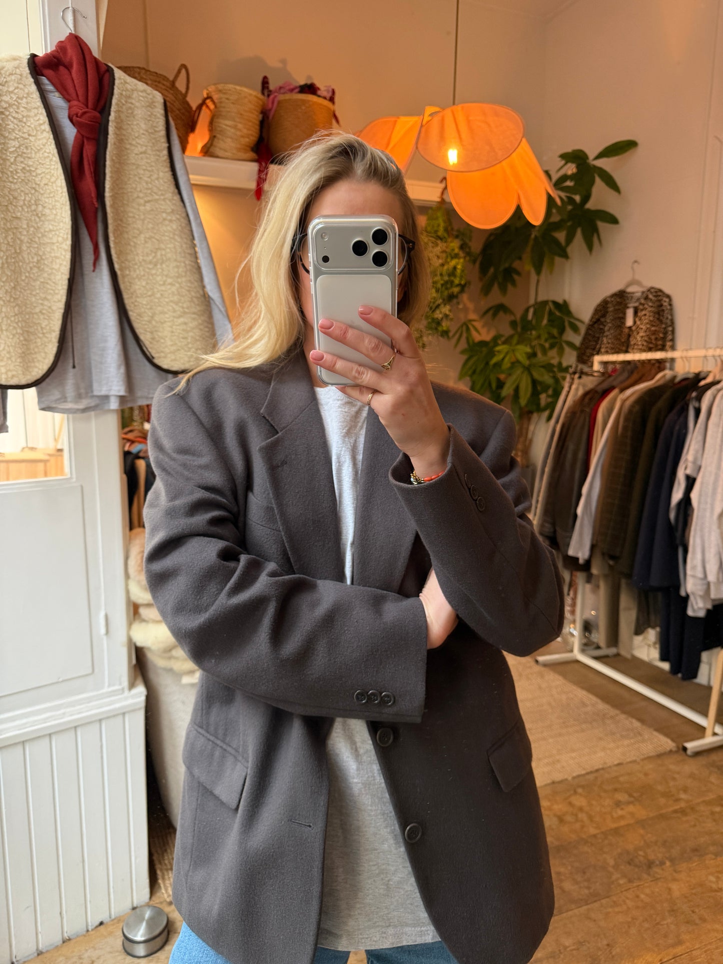 Vintage oversized blazer cashmere/wol