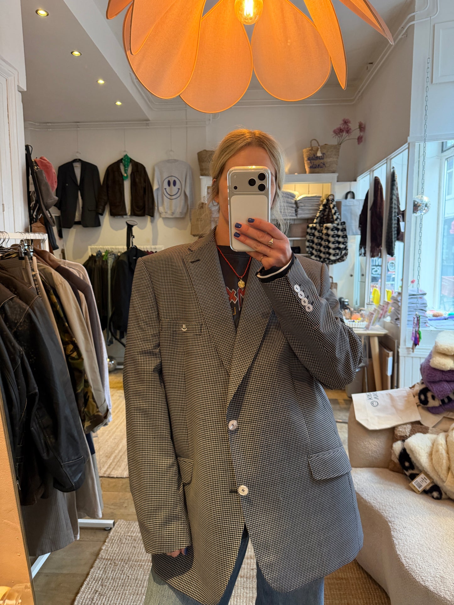 Oversized vintage blazer blokjes