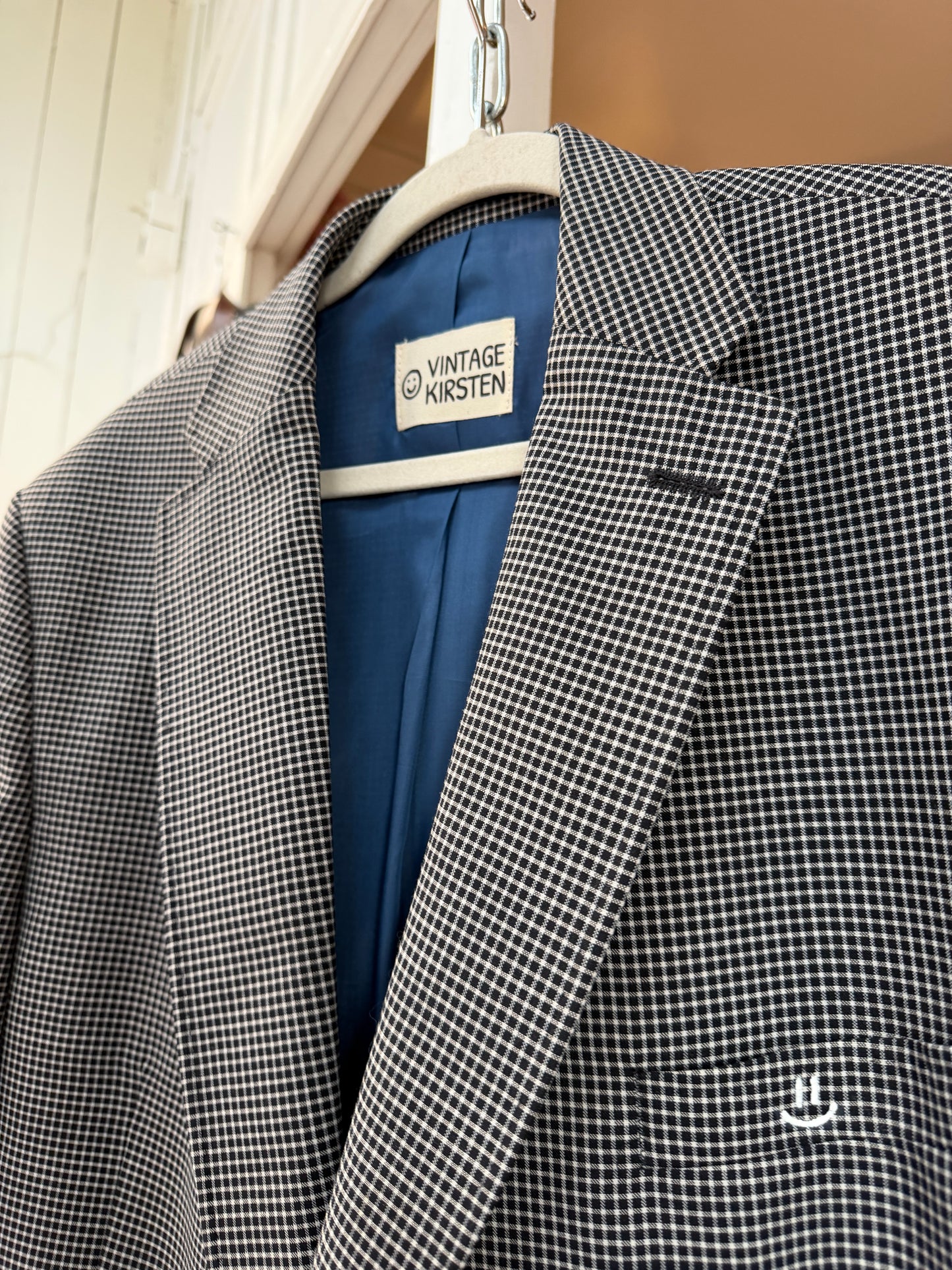 Oversized vintage blazer blokjes