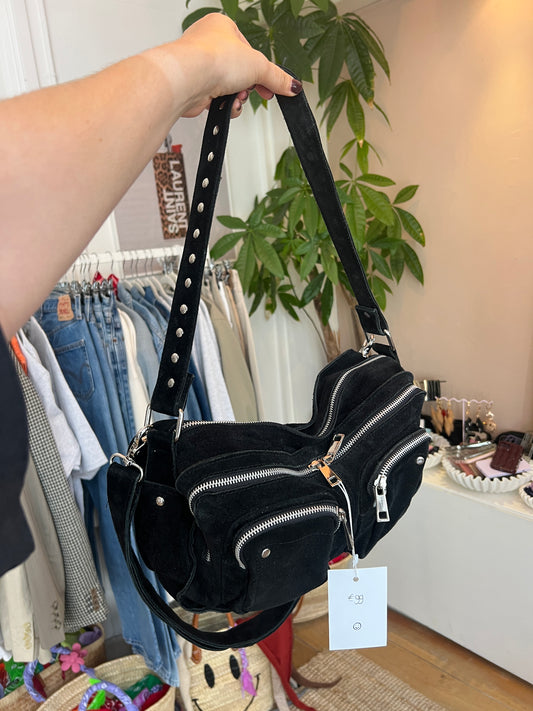 Nunoo bag zwart suède