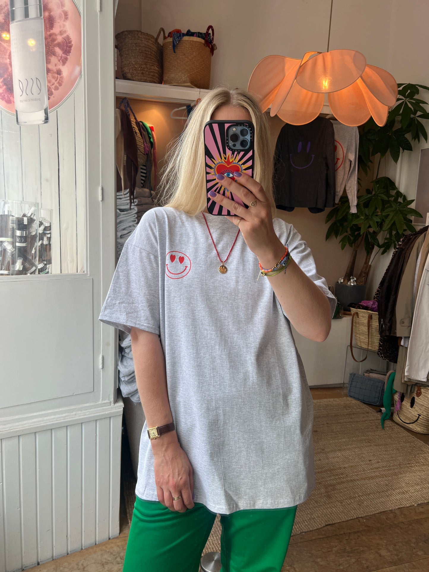 Vintage Kirsten smiley hartjes tshirt