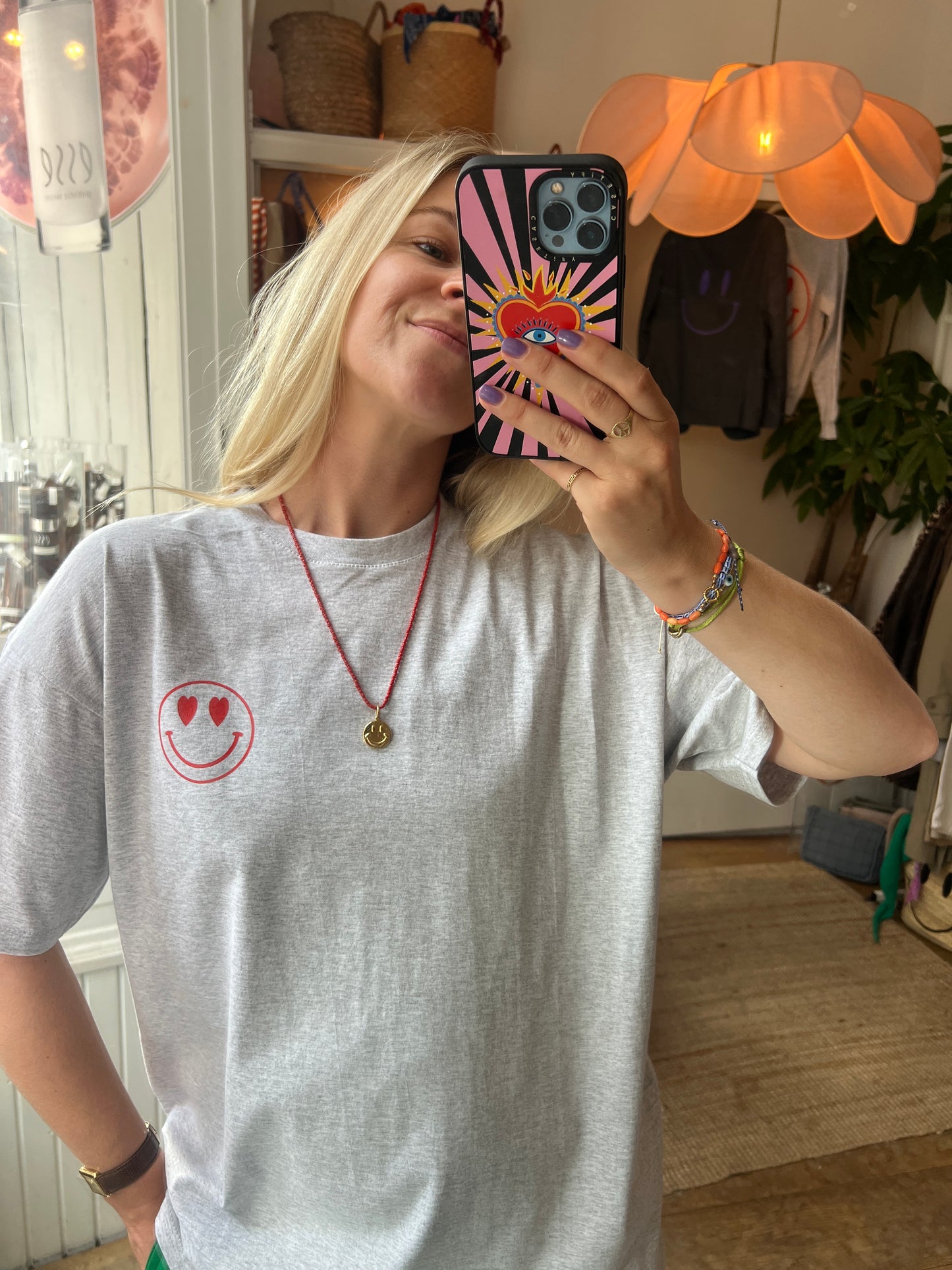 Vintage Kirsten smiley hartjes tshirt