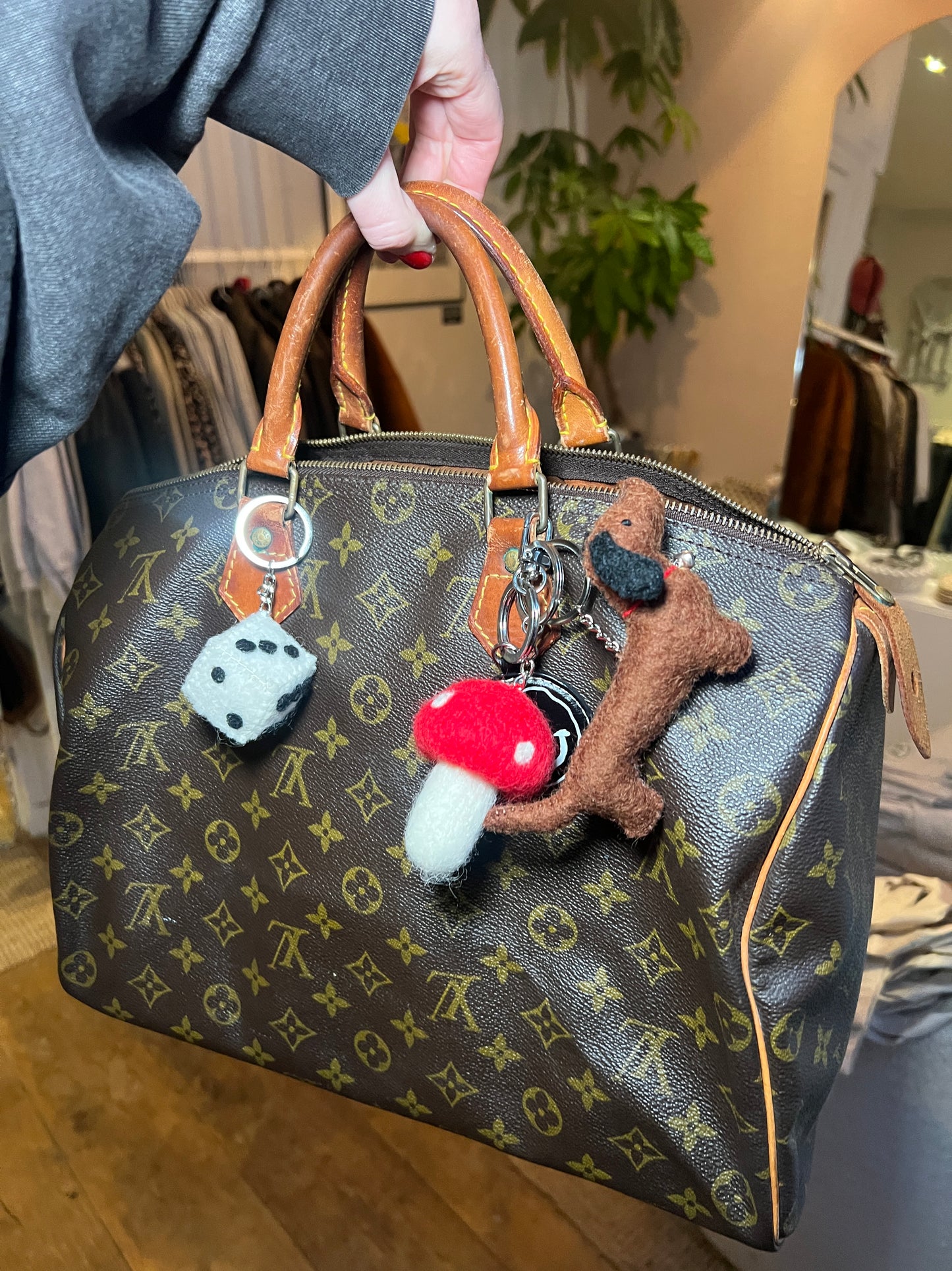 Wollen keychains