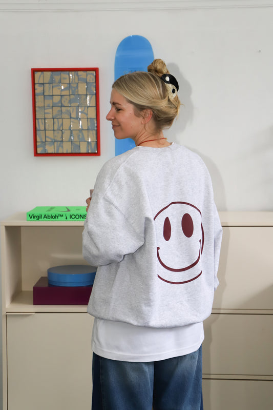 Vintage Kirsten smiley sweater burgundy/brown